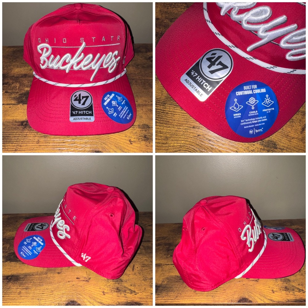 Ohio State Buckeyes '47 Brand Hat Mens Hitch Snapback Rope Cooling Red OSFA NEW